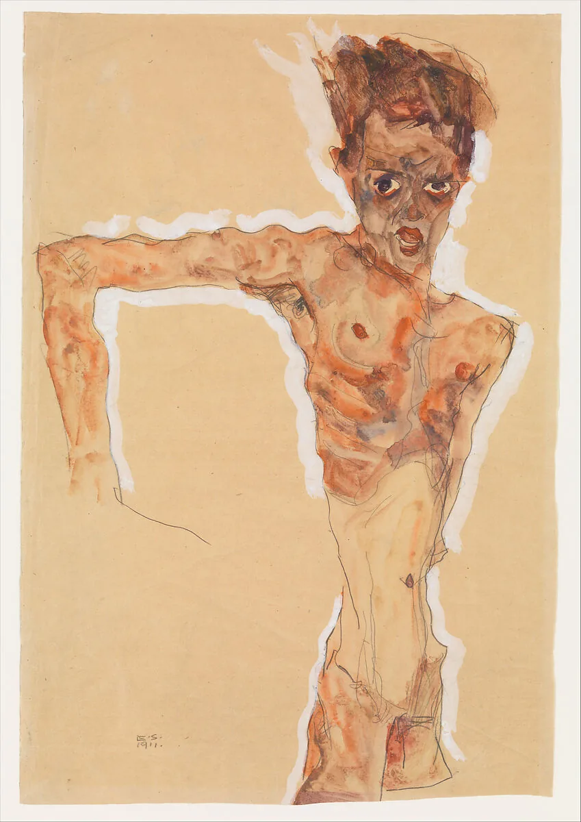 Egon Schiele, autoportrait, 1911